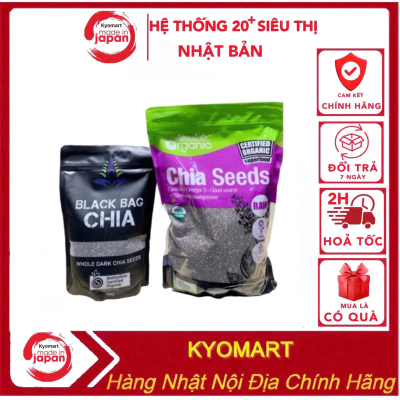 Hạt Chia ÚC BLACK BAG CHIA 500g _ Date mới