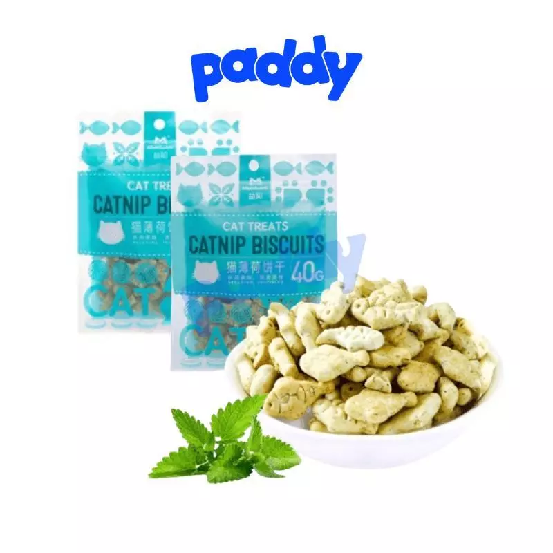 Bánh Thưởng Cho Mèo Catnip Biscuit Tiêu Búi Lông Mèo & Giảm Hôi Miệng 40g