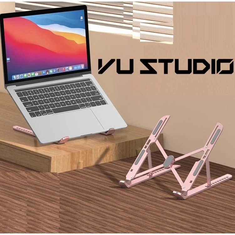 Giá đỡ gấp gọn ZJ5 hợp kim kèm túi vải chống mỏi cổ vai gáy cho laptop, máy tính bảng, iPad, Macbook