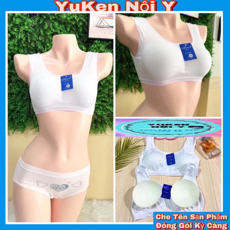 💟Áo Lót Bé Gái 30kg-70kg💟Áo Lót Lá Dạng 3 Lỗ-2 Dây Coton Siêu Mền Mịn Co Giản 4 Chiều
