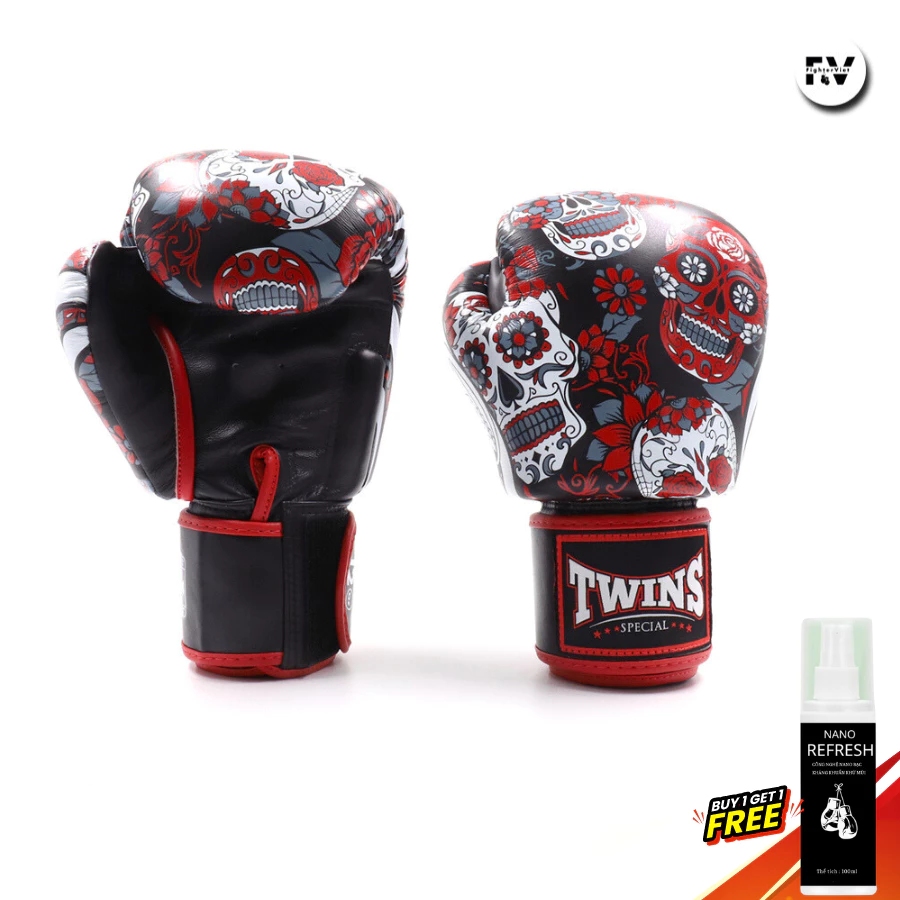 Găng Boxing Twins FBGVL3-53 Los Muertes Boxing Gloves – Đỏ