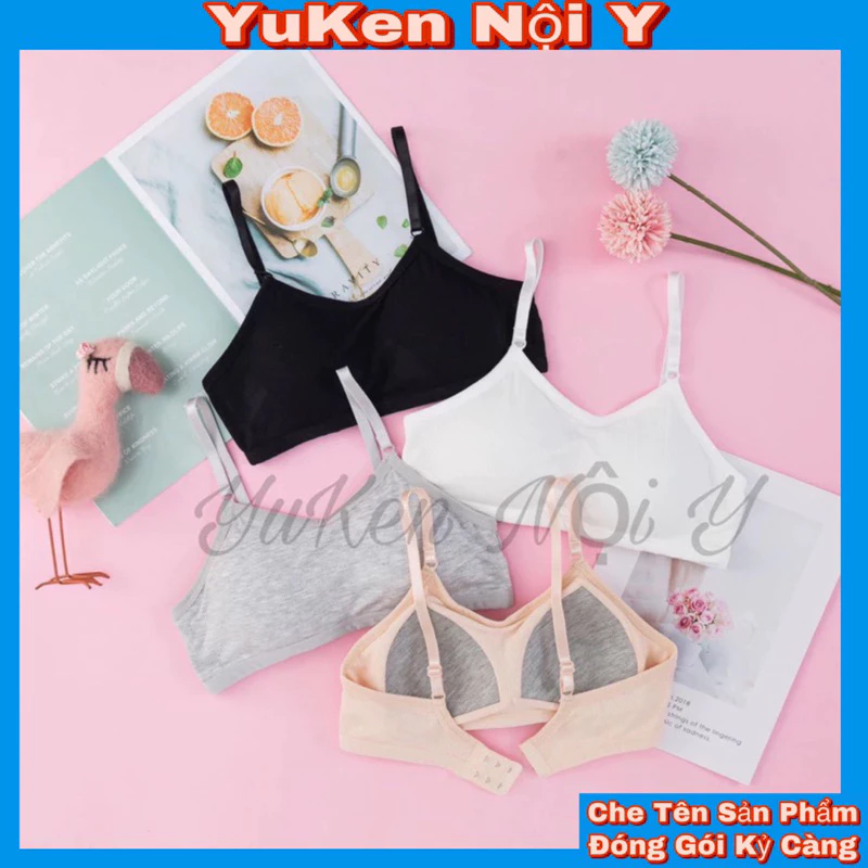 Áo Lá Lót Mút May Liền-Áo 2 Dây,Cài Sau Đệm Mỏng-Đồ Lót Bé Gái,Học Sinh