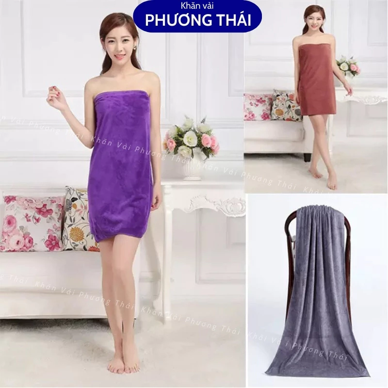 Khăn tắm spa, khăn body quấn người KT 70.140cm, thấm nước tốt, mềm mịn