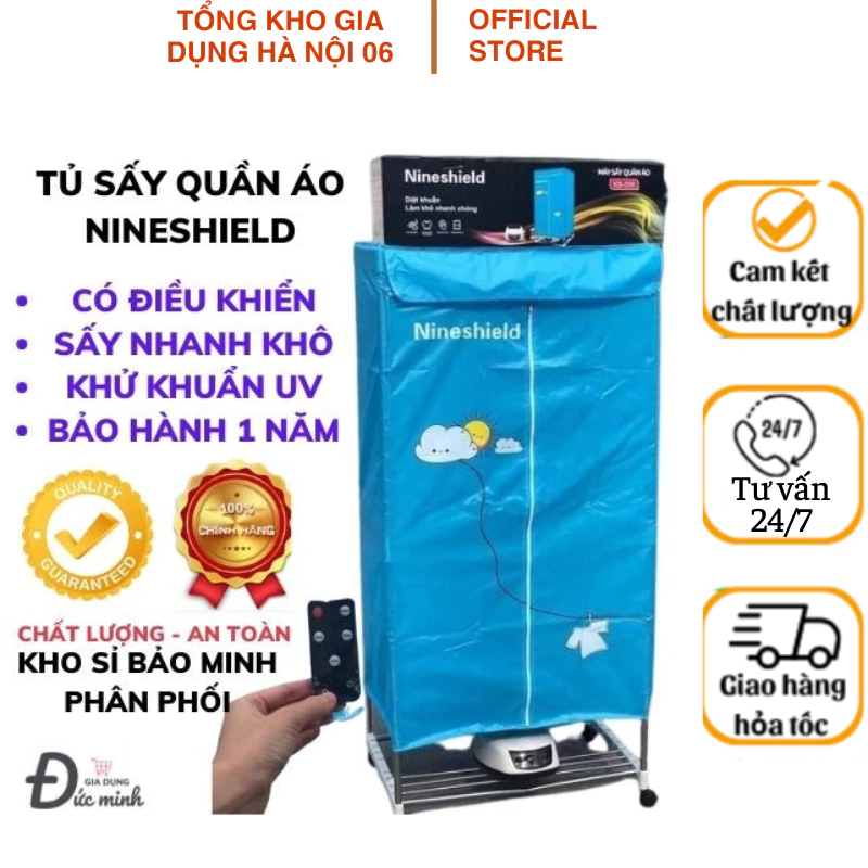 TỦ SẤY QUẦN ÁO (BẢO HÀNH 12 THÁNG) KHÔ NHANH CÓ ĐIỀU KHIỂN TỪ XA CHẠY ÊM