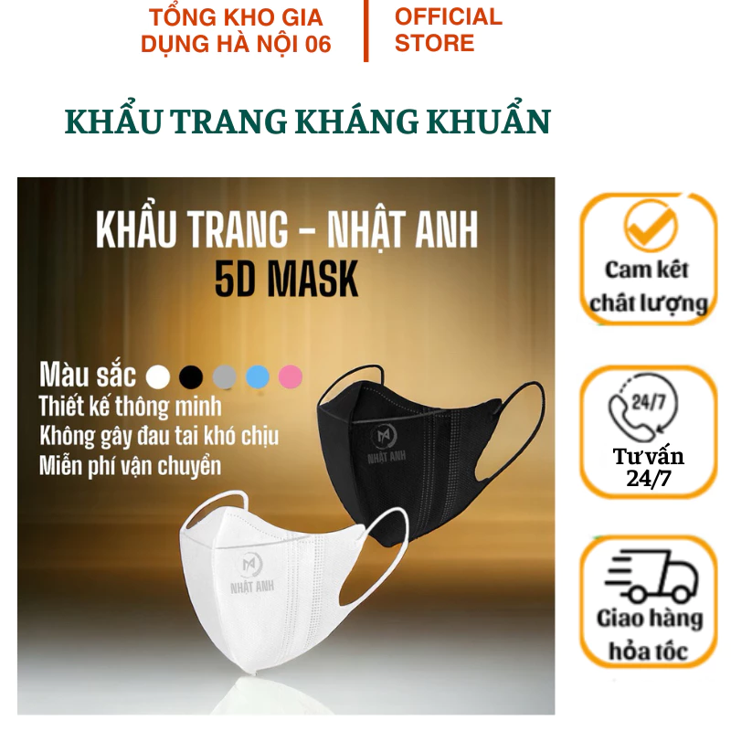Khẩu trang 1 THÙNG 200 Chiếc 5D Nhật Anh KHÁNG KHUẨN/ Khẩu trang y tế KF94
