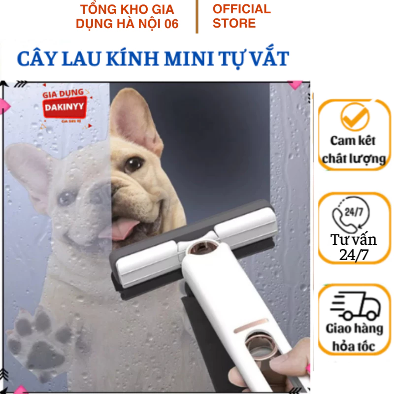 Cây Lau Bàn Bếp Tự Vắt Thông Minh Mini 25cm, Bọt Biển Siêu Thấm Hút Đa Năng, Gập Gọn