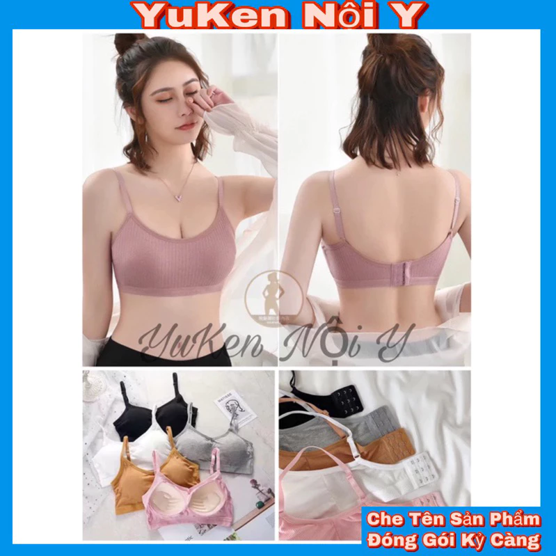 Áo Bra Mút May Liền-Áo Lót 2 Dây Coton Gân Tăm Dày Dặn-Mút Bàn Tay Nâng Đỡ Vòng 1