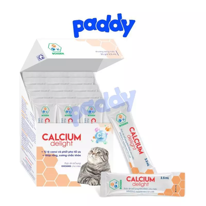 Gel Bổ Sung Canxi Cho Mèo Calcium Bossen Gói 2.5ml
