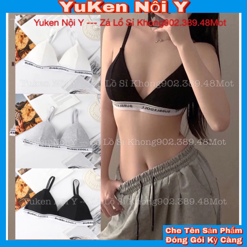 Áo Bra Nữ Cotton Không Gọng Xuất Khẩu-Áo Lót Nữ Đệm Mỏng Phối Lưng Chữ Nâng Ngực