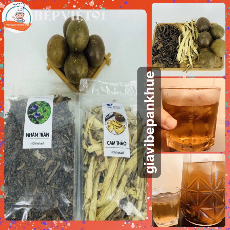 Trà Thanh Nhiệt , Giải Độc Cơ Thể , Mát Gan - { 500 gram nhan trần + 5 quả la hán + 100gram cam thảo }