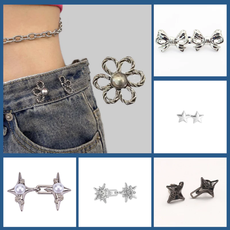 Nút cài thắt lưng nam nữ KuuClothes  chất liệu hợp kim titan chỉnh kích thước eo thời trang - Nút Cài Tổng Hợp