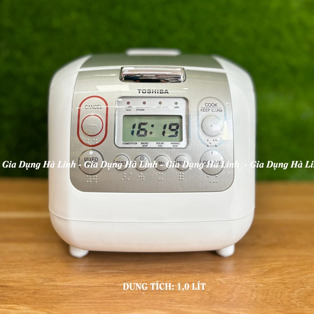 Nồi cơm điện tử Toshiba 1 lít RC-10NMFVN(WT), bảo hành 12 tháng, công suất 600W