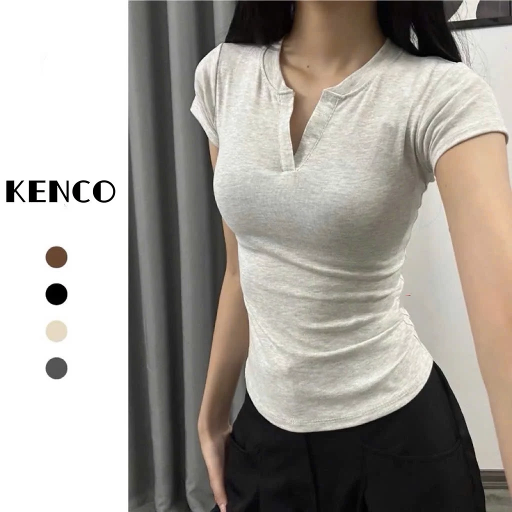 Áo thun cổ trụ tàu ôm body cotton  E44 Kenco Clothing Sài Gòn M305