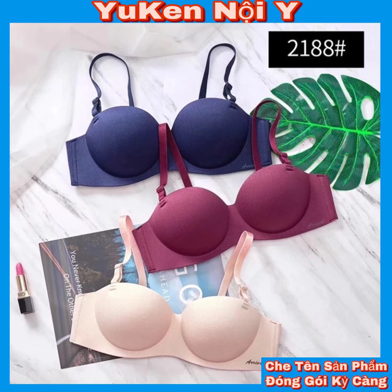 Mã 2188-Áo Ngực Trơn Nữ Đúc Su Đệm Dày,Không Gọng-Áo Lót Quả Tròn Cao Cấp Hổ Trợ Nâng Ngực Tuyệt Đối
