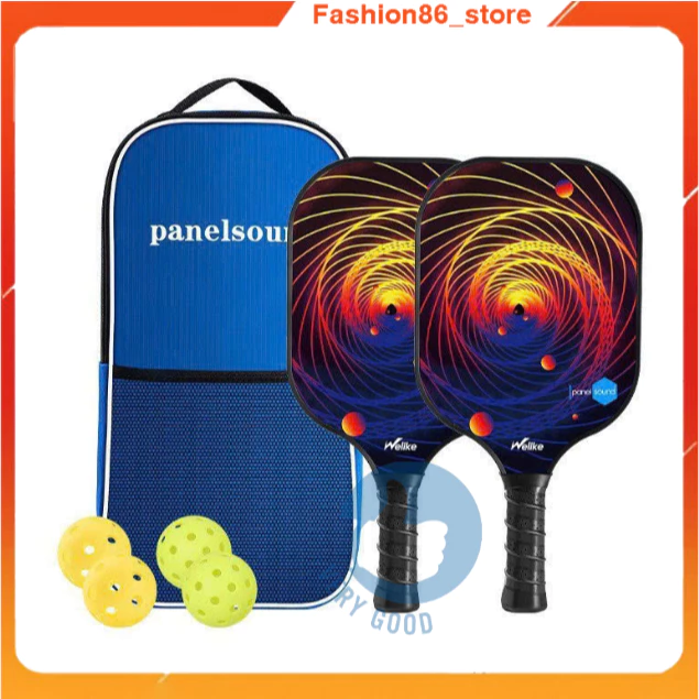 Bộ 2 vợt chơi bóng Pickleball siêu nhẹ cao cấp tặng kèm túi đựng và 4 quả bóng dễ dàng mang theo