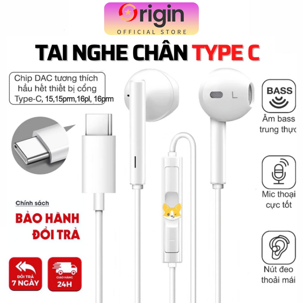 Tai Nghe Type C Dành Cho 15 Pro Max 17 Pro 16 Và Samsung Xiaimi Oppo Cổng Type…