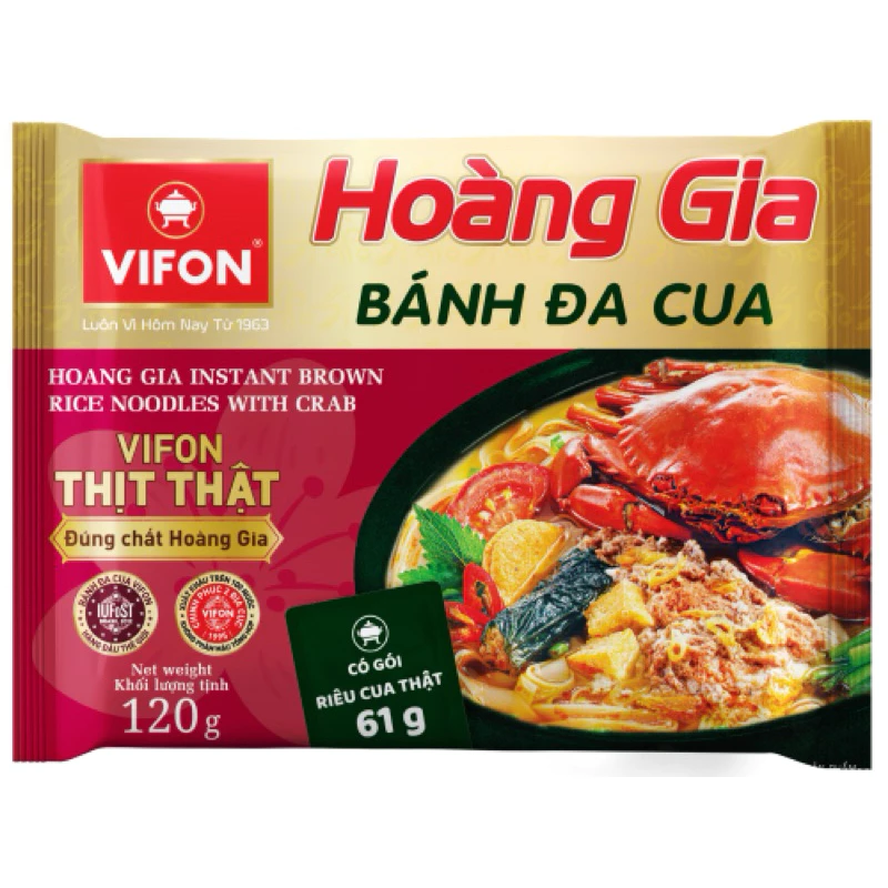 Bánh Đa Cua Vifon Hoàng Gia 1 gói 120g - VF02