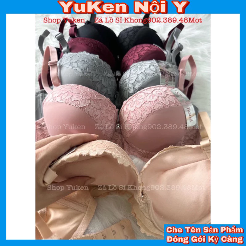 Mã 2227-Áo Ngực Đệm Cotton Cực Dày,Có Gọng-Áo Lót Nữ Quả Nhỏ Phối Ren 3/4 Thái Lan Hổ Trợ Nâng Ngực,Tạo Khe Tuyệt Đối