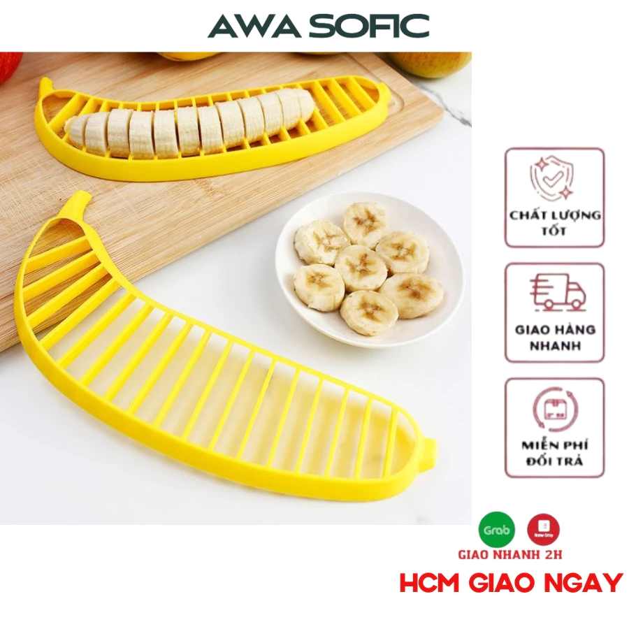 Dao Cắt Chuối Tiện Lợi Cho Nhà Bếp, thái gọt vỏ Salad trái cây - Bằng Nhựa 23.2 x7.2cm