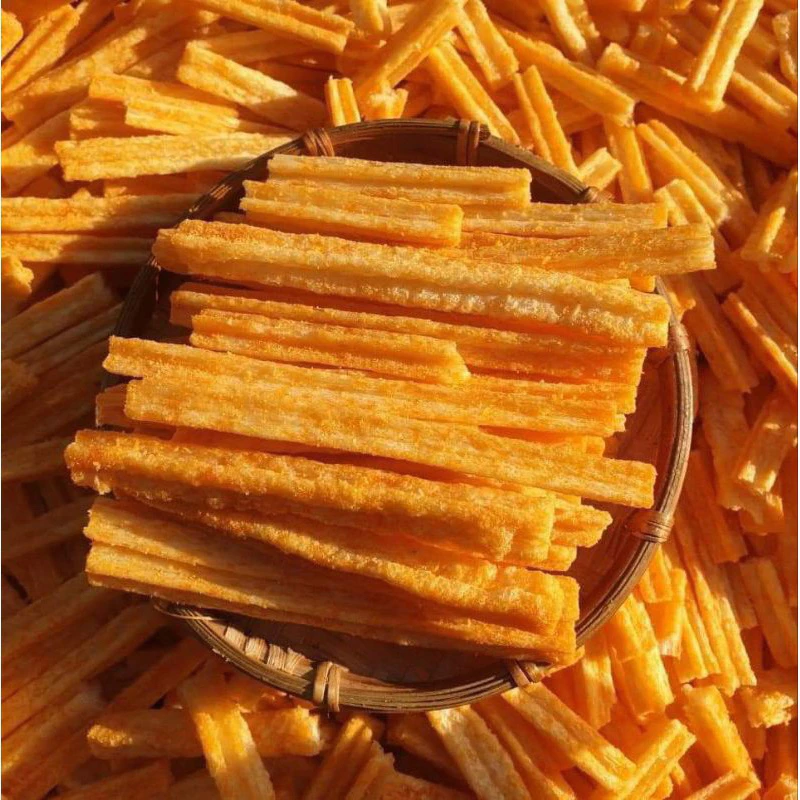 500G Bim Bim Khoai Tây Hương Ngó Sen, Snack Khoai Tây Bim Que Chua Cay giòn tan, đồ ăn vặt, ăn vặt tuổi thơ cổng trường