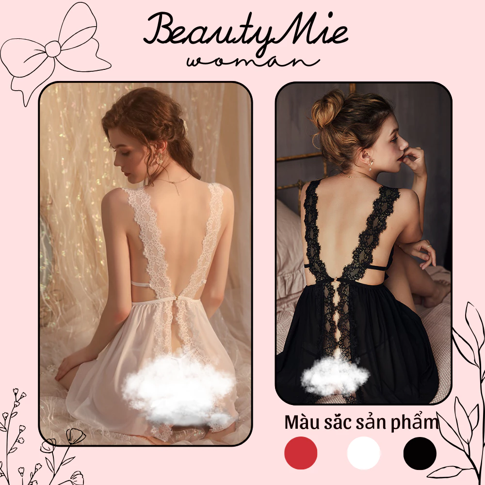 Váy Ngủ Sexy Gợi Cảm Xuyên Thấu, Đầm Ngủ Gợi Cảm Mặc Ở Nhà Nóng Bỏng Cuốn Hút DN01