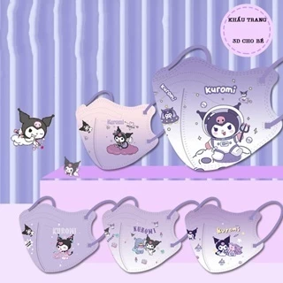 【Hwang】Set 10 Khẩu trang Kuromi - combo 10 khẩu trang chiếc siêu dễ thương chống nắng cho bé