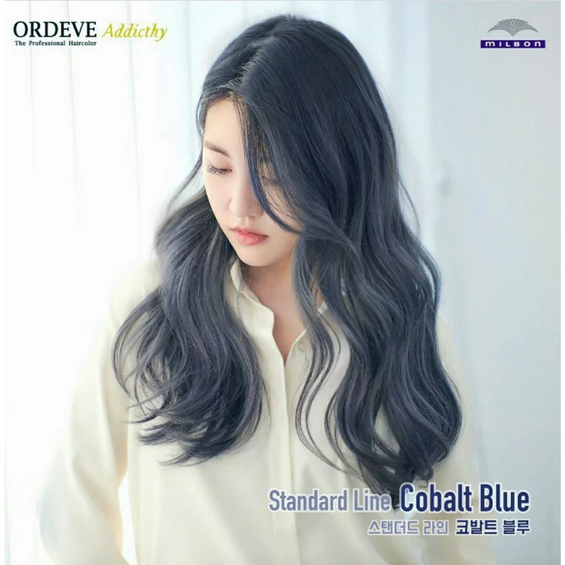 [Nhật Bản ] Thuốc Nhuộm Tóc Thời trang Màu Xanh Dương Khói - Xanh Đen Milbon Addicthy 🇯🇵 Nhật Bản(không cần tẩy tóc )