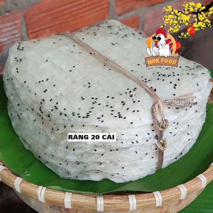 Bánh tráng nhúng nước mè đen Quảng Ngãi loại 1 chất lượng D008