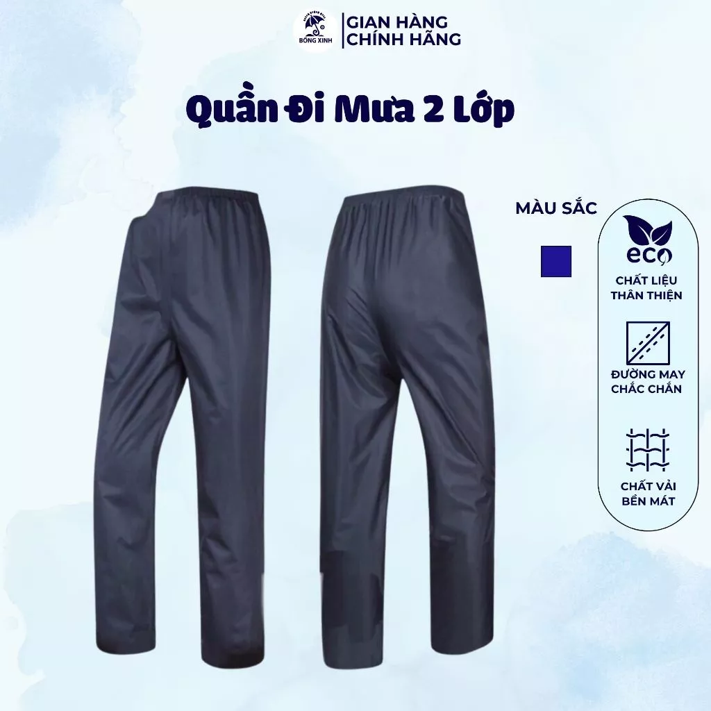 Áo - Quần đi mưa 2 lớp vải chống nước chất liệu xuất dư Hàn - Nhật nhập khẩu dày dặn loại 1