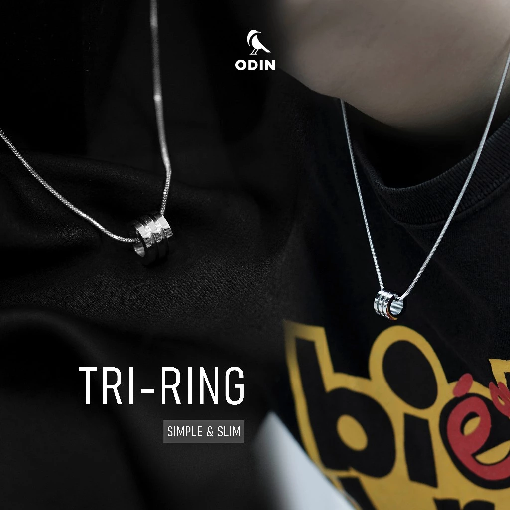 Dây chuyền ODIN Tri-ring - Thép Titan 316L - Thiết kế tối giản - Bảo hành trọn đời