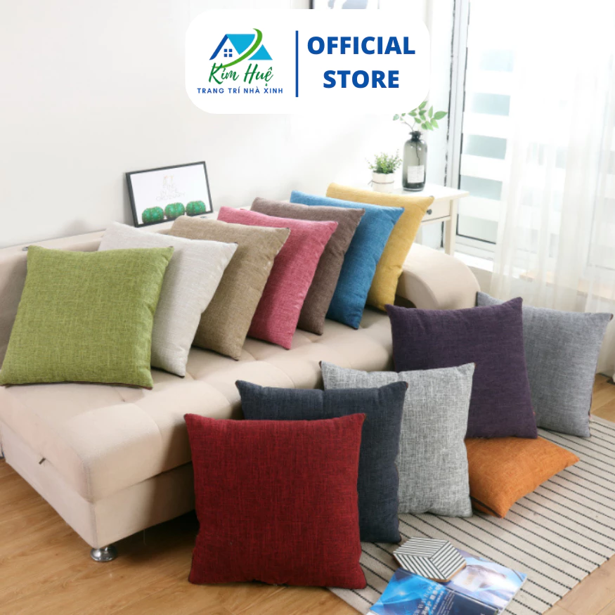 Gối tựa lưng sofa vuông 45x45cm - Gối tựa trang trí - Gối vải nhung hình hươu mới - Kim Huệ X41