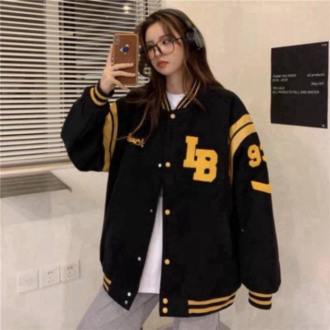 Áo khoác bomber nam nữ unisex kiểu varsity jacket 2 lớp LB 93 chất dạ ép Mophus HOT TREND 2025