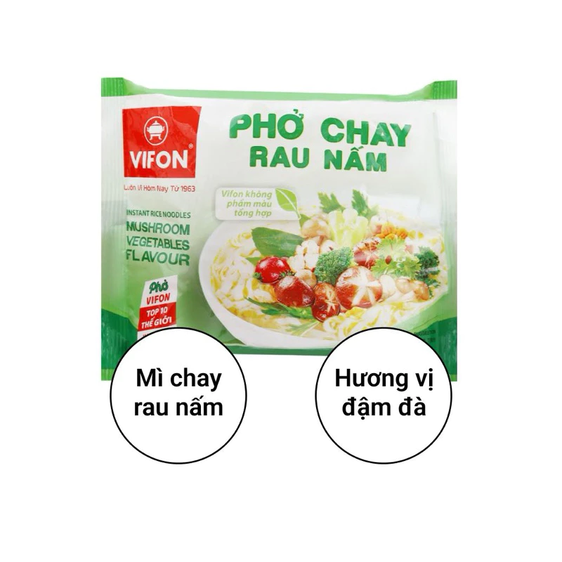 Phở Chay Rau Nấm Vifon 1 Gói 65g - VF25