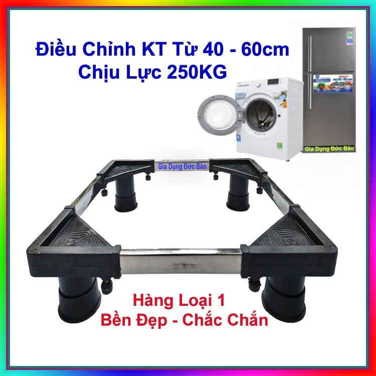 Kệ Máy Giặt Và Tủ Lạnh Đa Năng Chống Rung Điều Chỉnh Được Kích Thước, Chân Máy Giặt Cửa Ngang Và Cửa Đứng