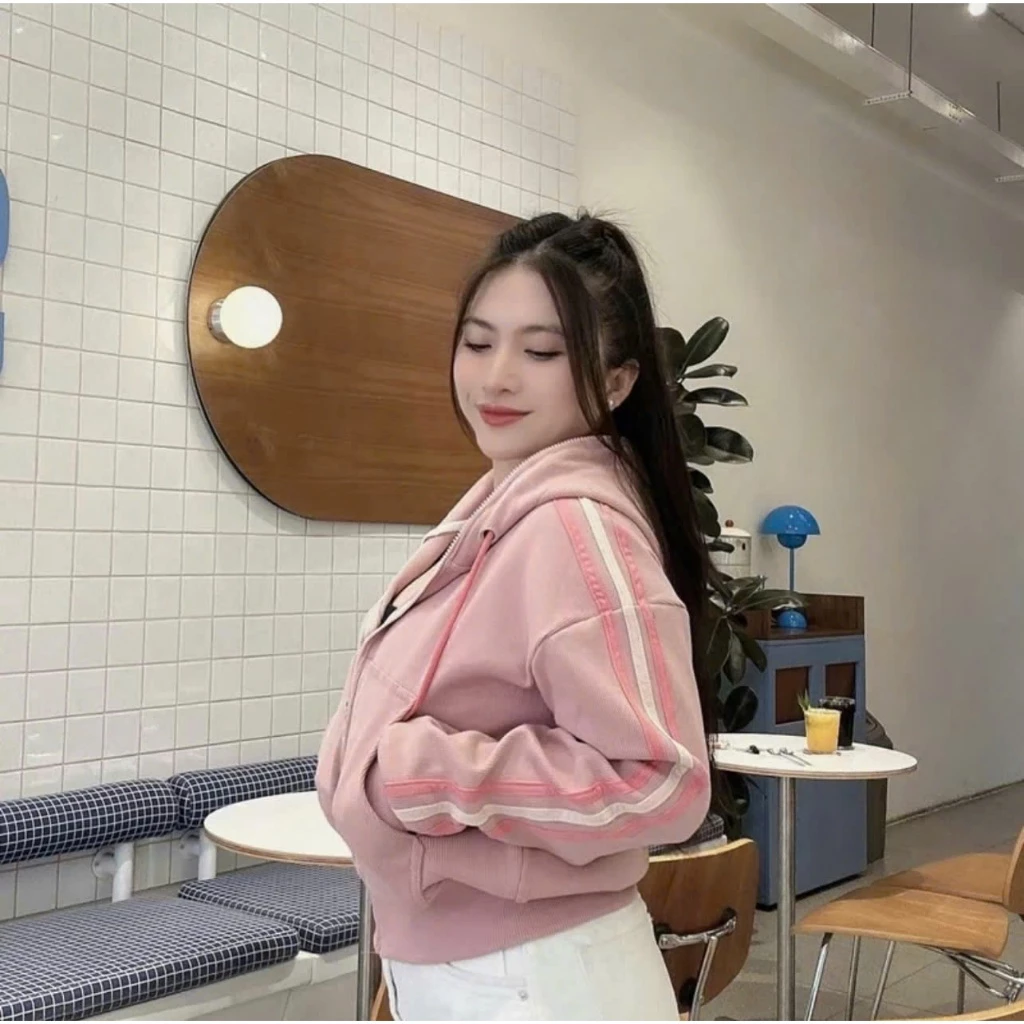 [HOT] Áo Khoác Nỉ UNISEX Phối Viền Sọc CẦU VÒNG Có NÓN Chất Nỉ Mịn Dày Dặn