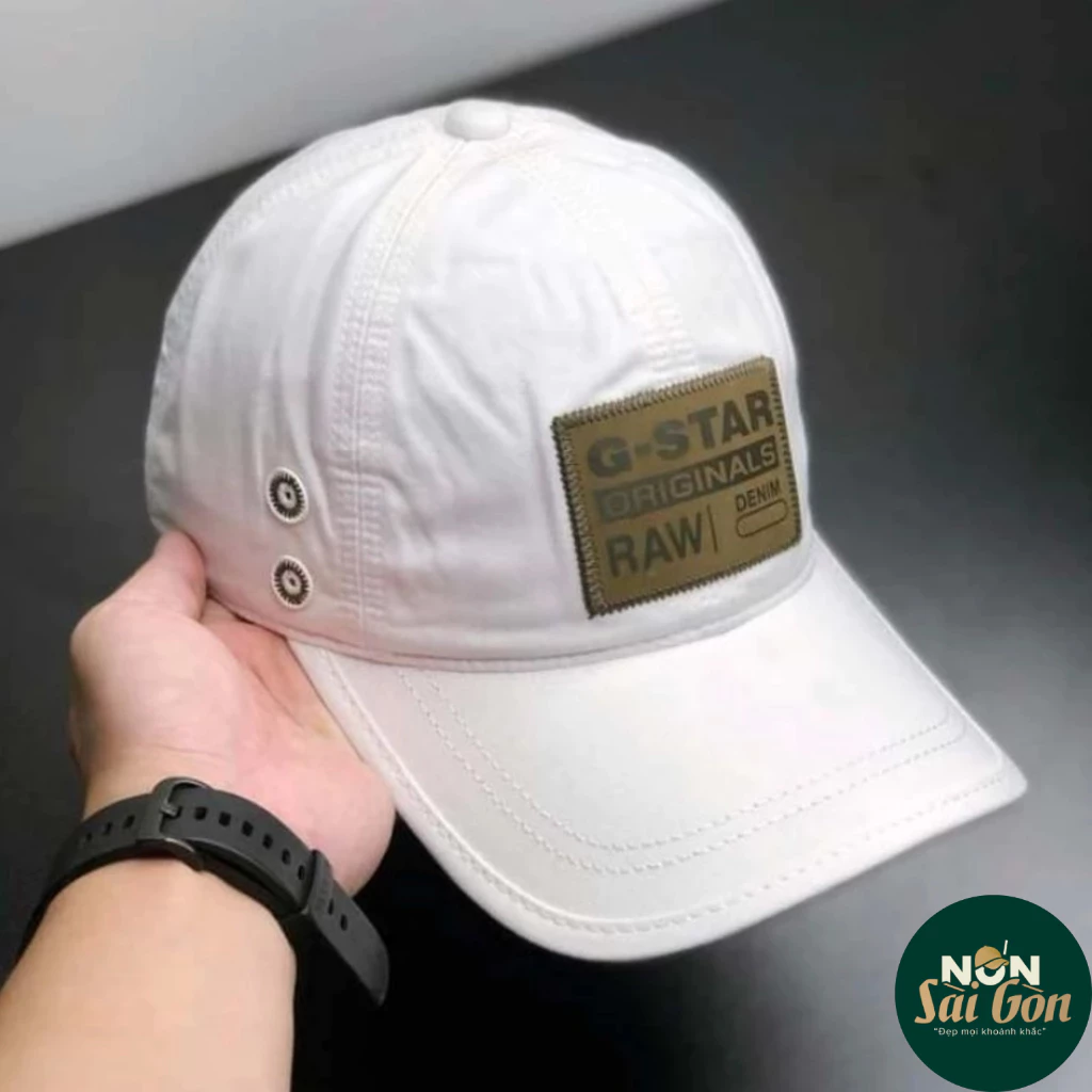 (Hàng VNXK) Nón kết, mũ lưỡi trai G-STAR vải Kaki đẹp Sò sắt Form chuẩn (Ảnh thật)