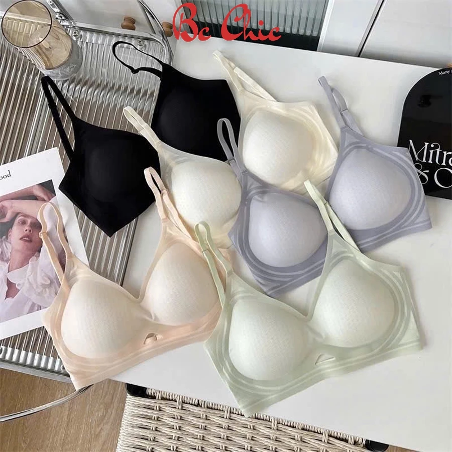 Áo ngực su nữ A 63 / 9737 , áo bra su hở lưng siêu nhẹ đệm 3 cm tàng hình không gọng không lộ viền mềm mịn