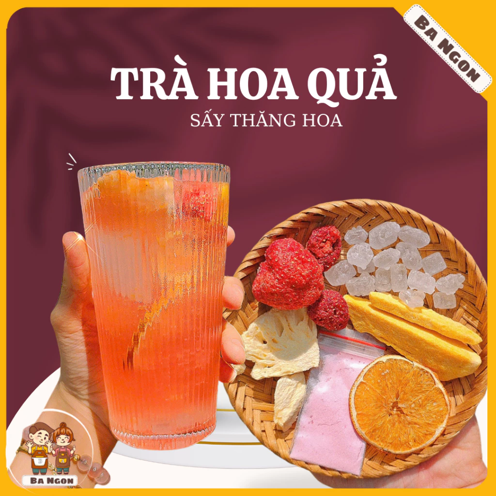 Trà hoa quả sấy thăng hoa - túi lớn, đậm vị