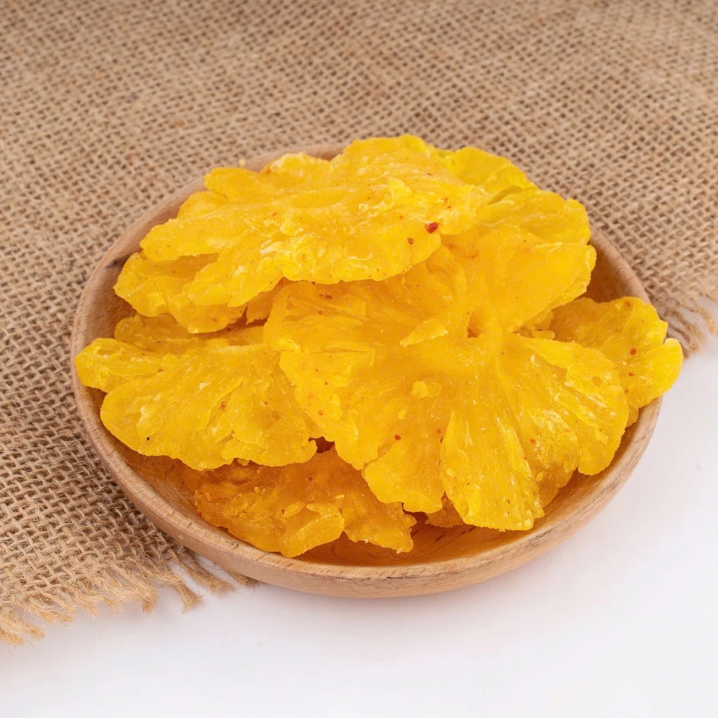 Thơm (khóm) sấy dẻo. Có hồ sơ công bố, xuất hóa đơn công ty đầy đủ