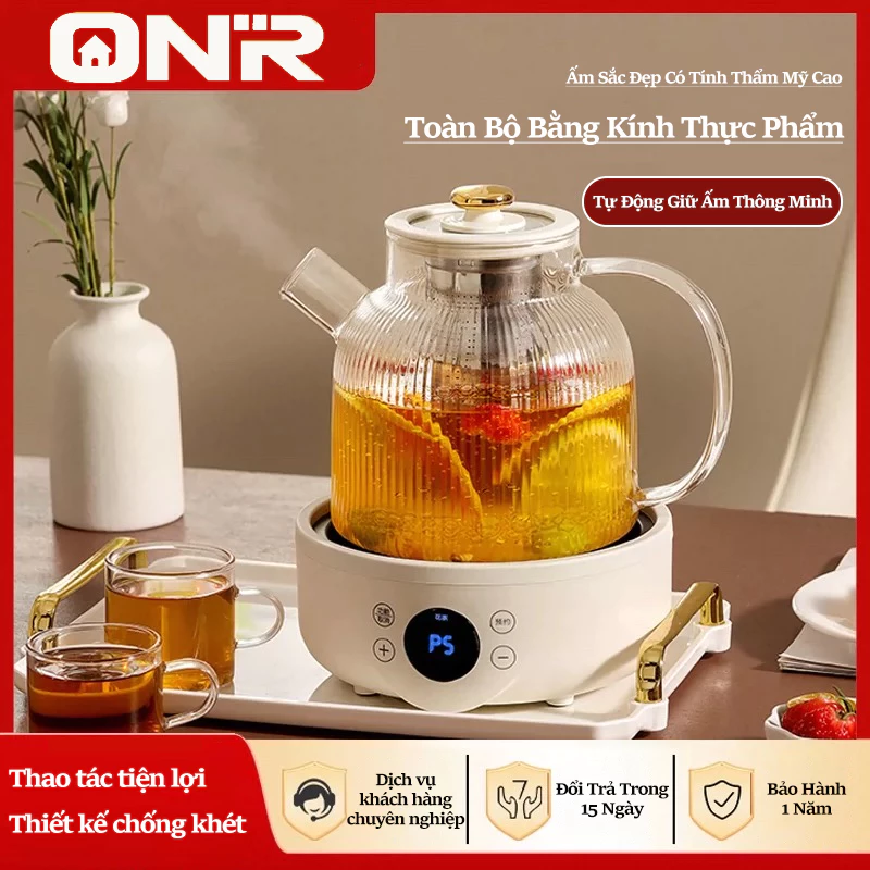ONR, Ấm Đun Nước Đa Năng, 1.2L, 700W, Ấm Đun Đa Chức Năng, Nấu Trà Và Tổ Yến, Ấm Pha Trà Sắc