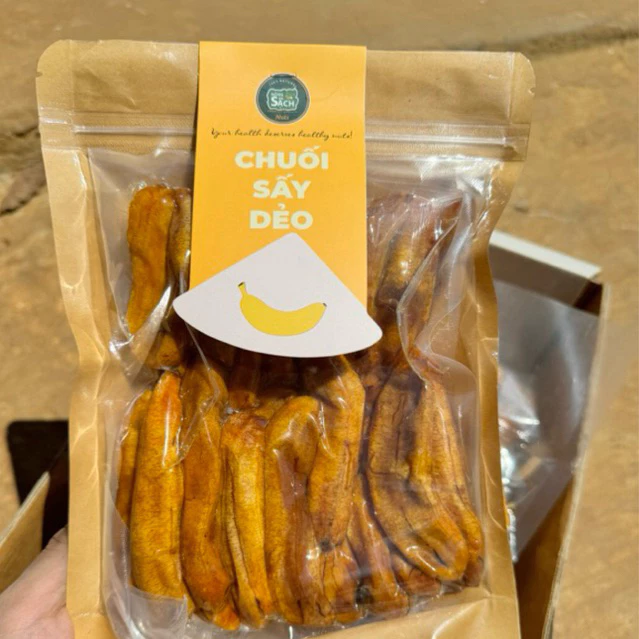 Chuối sấy dẻo nguyên trái Nông Sản Sạch Chuối sấy dẻo Đà Lạt