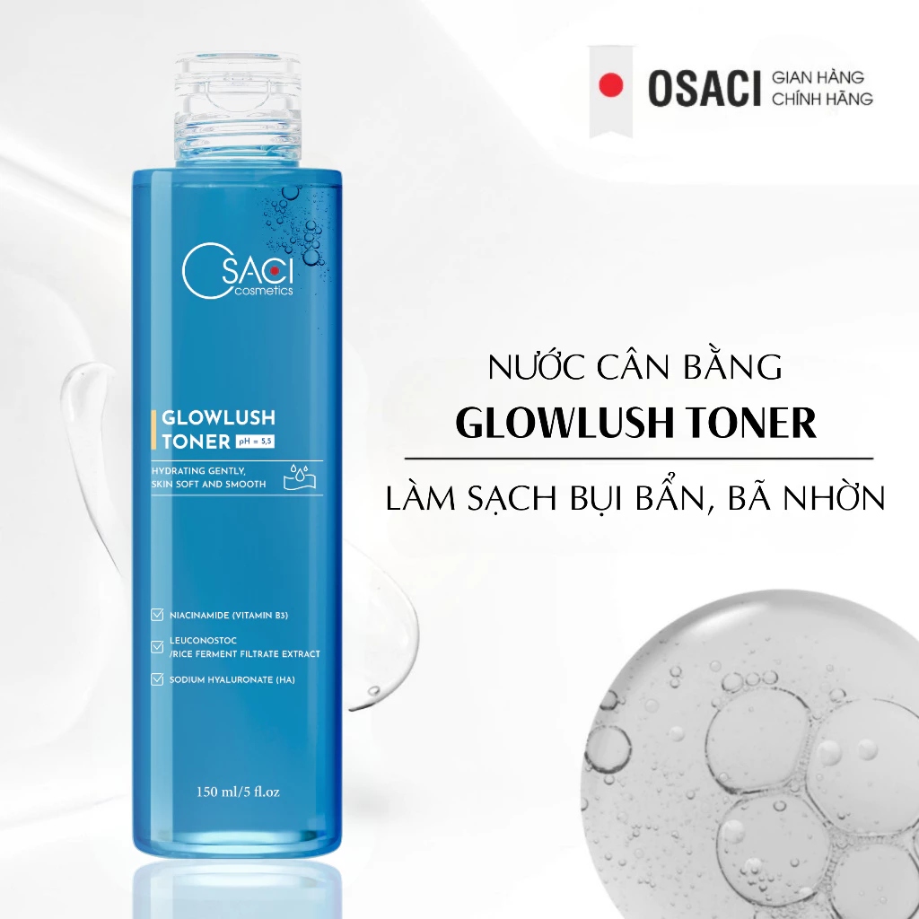 Toner Cân Bằng Da, Phục Hồi Hệ Vi Sinh – GlowLush Toner 150ml Làm Dịu Da, Se Khít Lỗ Chân Lông