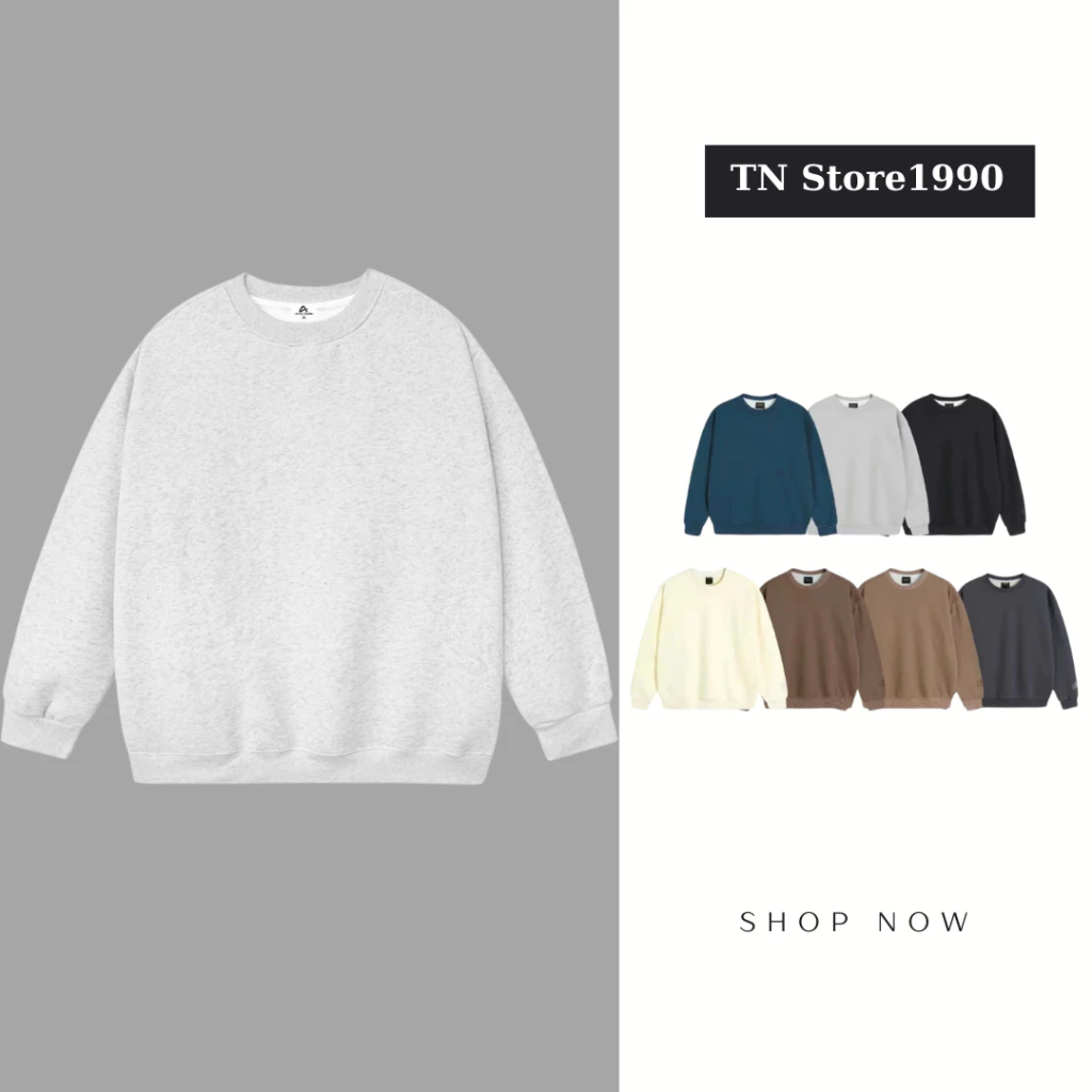 Áo Sweater Nỉ Lông Cáo Cổ Tròn Nam Nữ Form Rộng