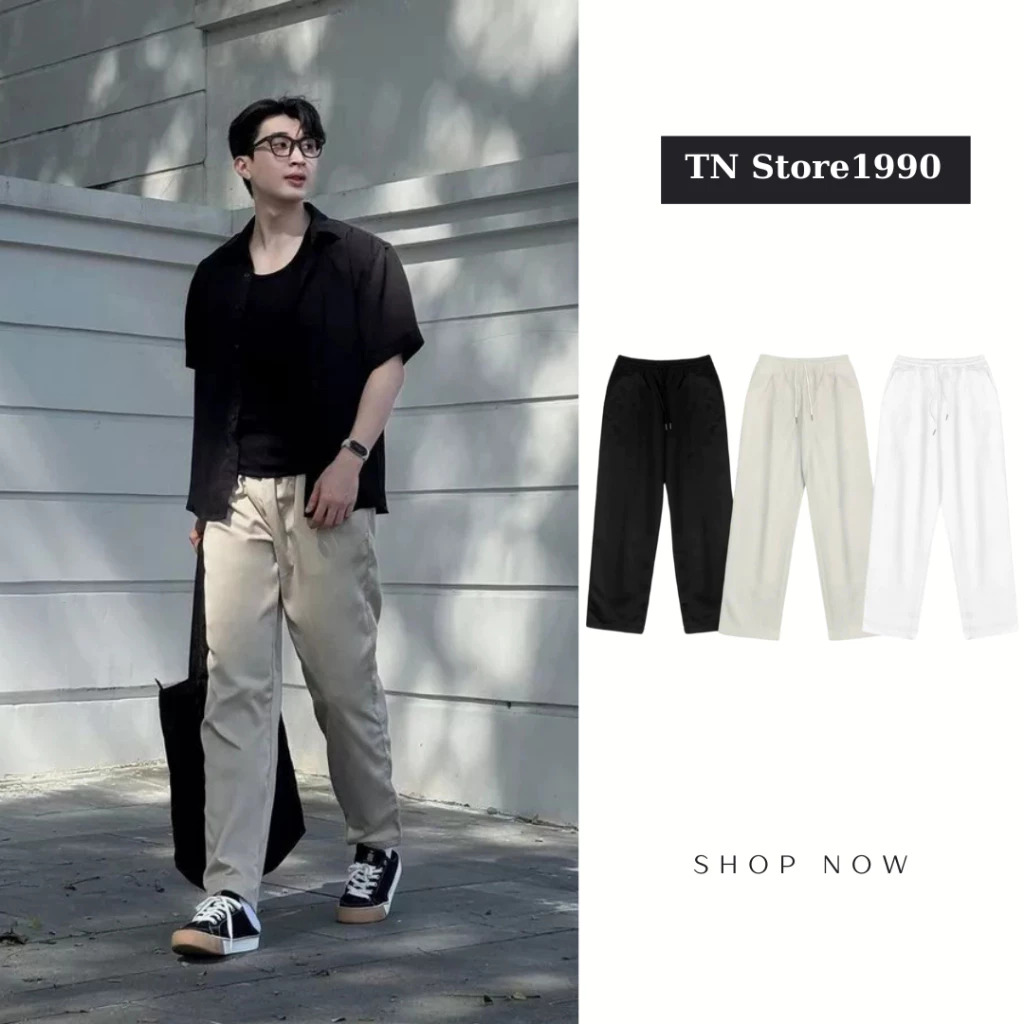 Quần Kaki Baggy Nam Nữ Unisex - Cạp Chun