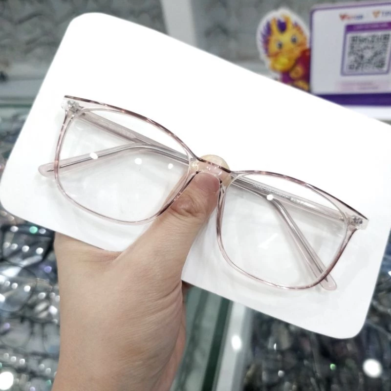 Gọng kính dáng vuông nhựa dẻo mã 8242 Màu Hồng.