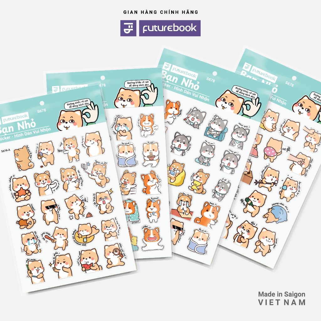 Sticker Nhãn Dán Hoạt Hình Dễ Thương Trang Trí Sổ Tay Futurebook