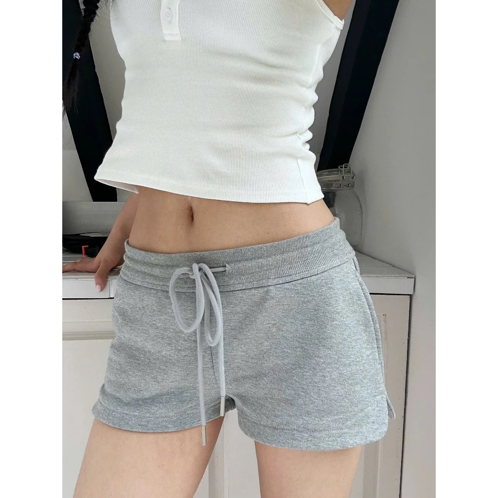 Quần đùi short nữ ống hơi rộng vải nỉ 2 da đứng form dày dặn phong cách Hàn Quốc mặc bốn mùa - Q16