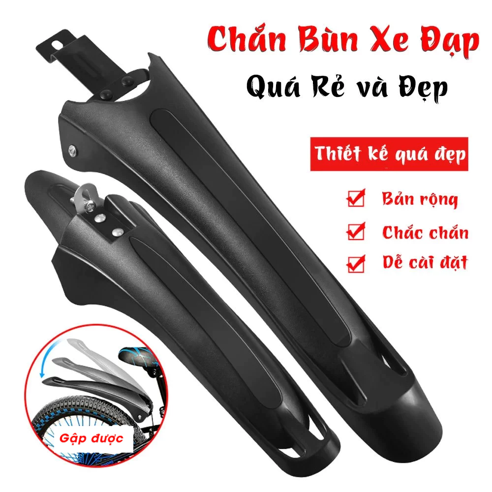 Dè - Chắn bùn xe đạp thể thao loại to cho xe địa hình, xe đạp leo núi (1 bộ trước + sau) hàng loại 1