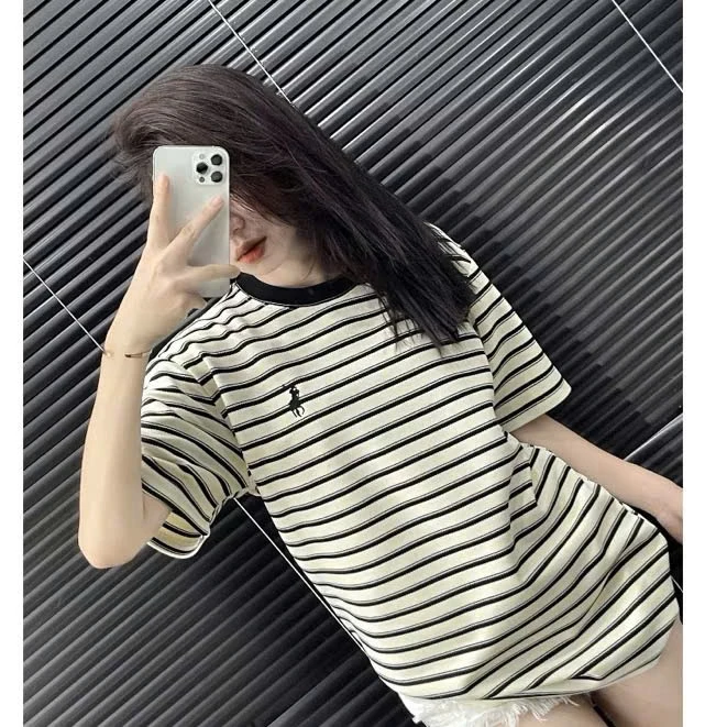 Áo thun nữ tay lỡ chất cotton (ÁO SỌC ) phong cách Hàn Quốc THUUNISEX M5742