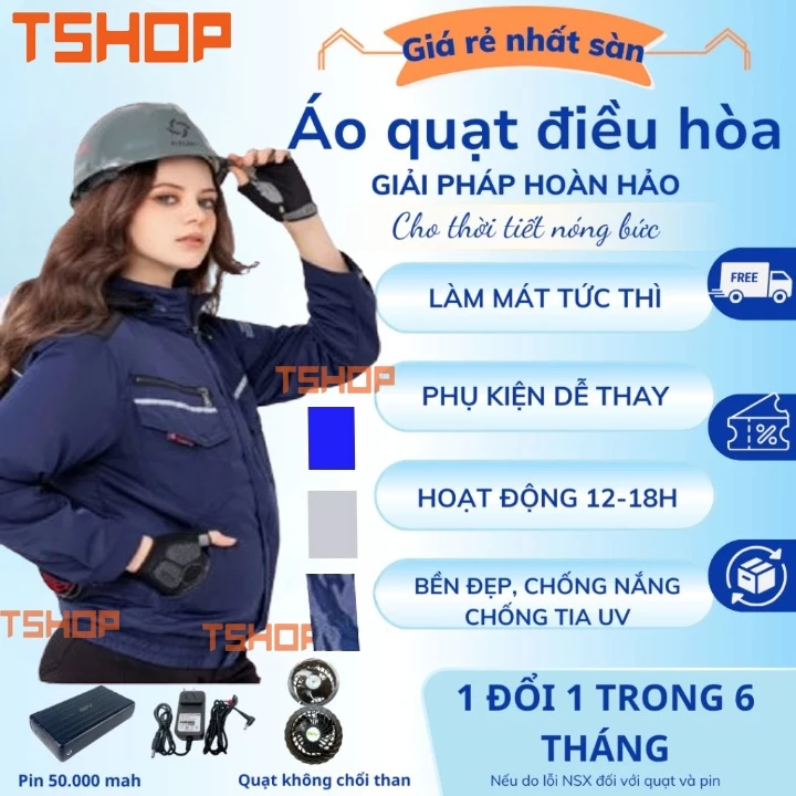 [MẪU MỚI 2025] Áo điều hòa công nghệ Nhật Bản, áo quạt gió làm mát chống nắng chống tia UV quạt không chổi than
